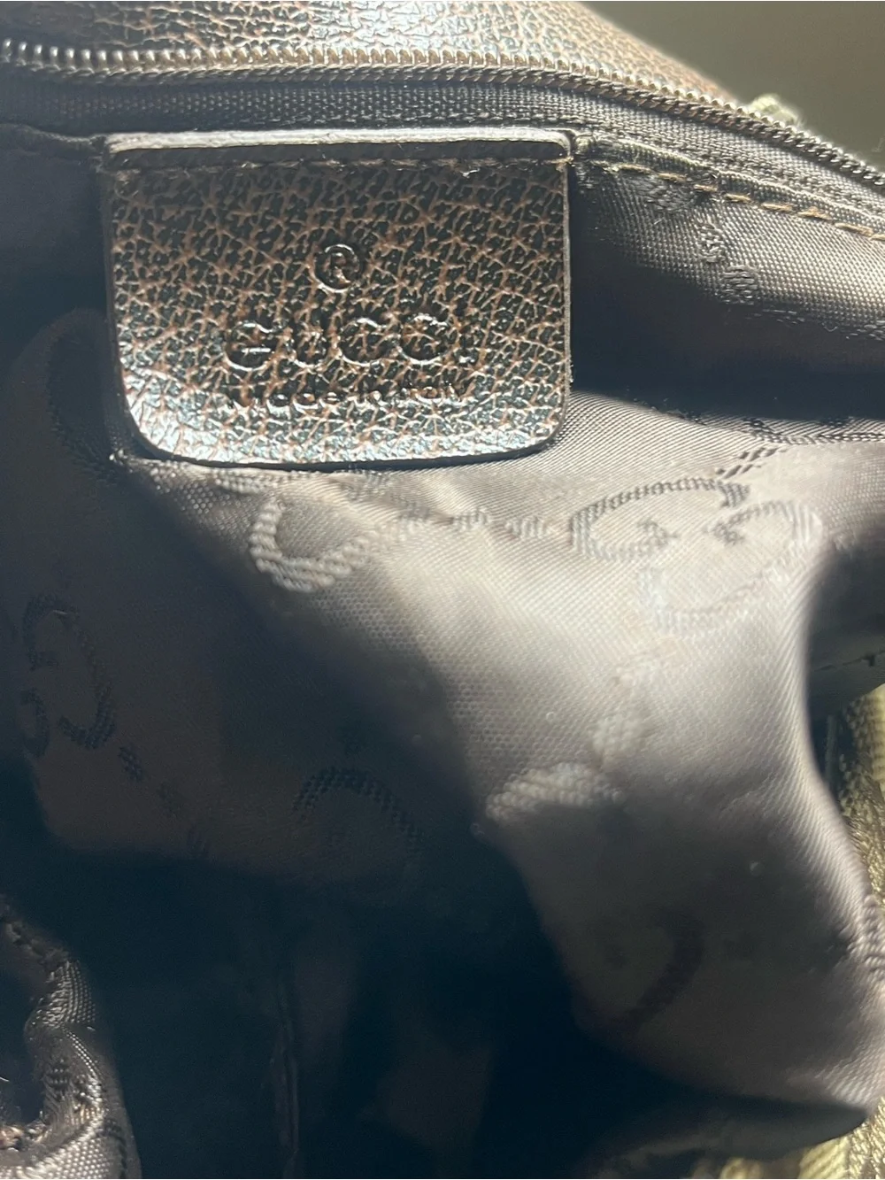 Gucci Beige GG Canvas Hobo with Brown Leather and Red-Green Web Accent